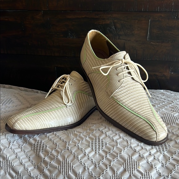 Stacy Adams | Shoes | Brand New Stacy Adams Cream And Green 